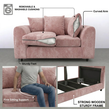 3+2 seater Pink