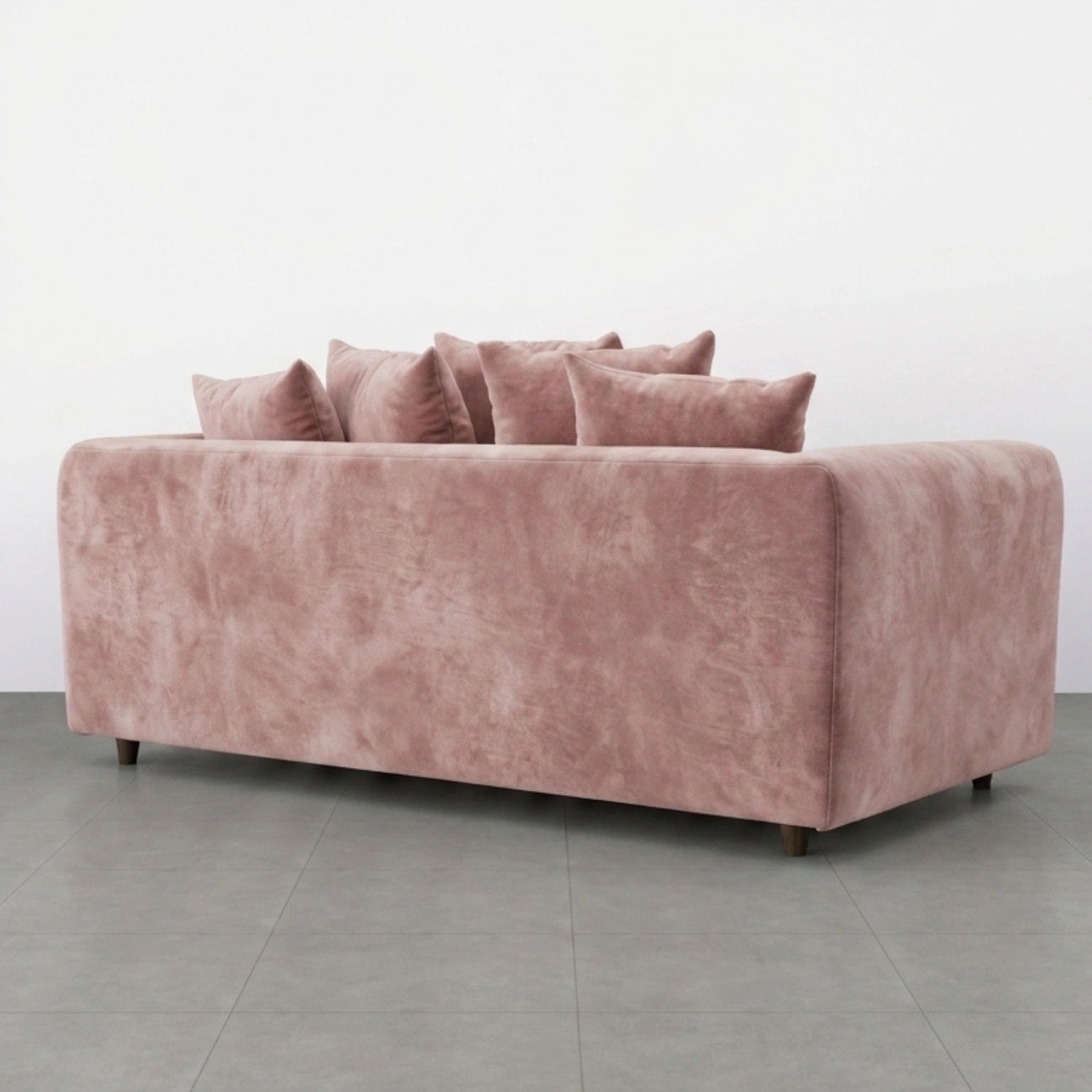 Plush fabric scatter back 3-seater sofa set by Gamzo Outlet with velvet upholstery and comfortable cushions.