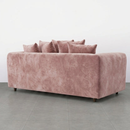 Plush fabric scatter back 3-seater sofa set by Gamzo Outlet with velvet upholstery and comfortable cushions.