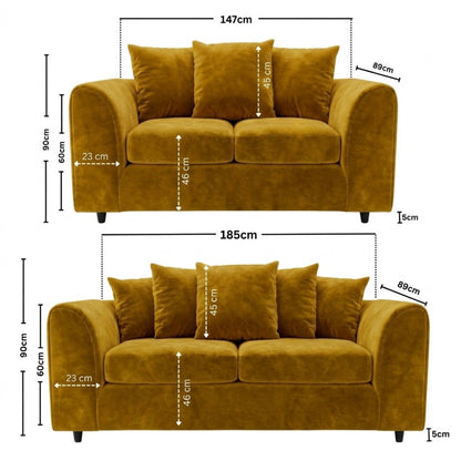 3+2 seater Mustard