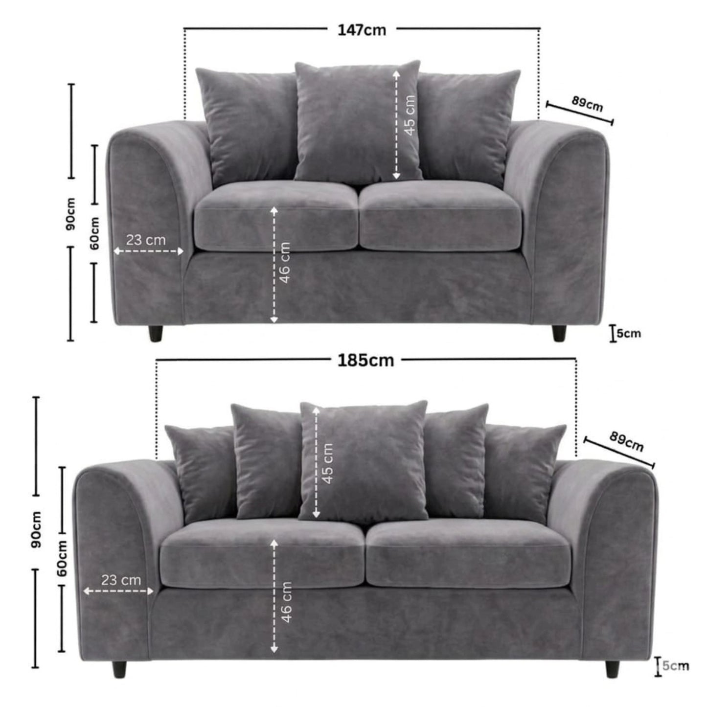 3+2 seater Light  Grey