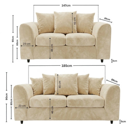 3+2 seater Cream