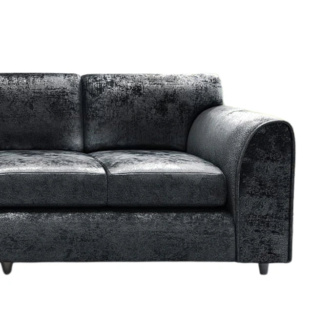 Crushed Velvet Full Back L Shape Sofa