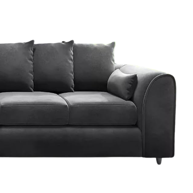 PLUSH VELVET SCATTER BACK L SHAPE SOFA