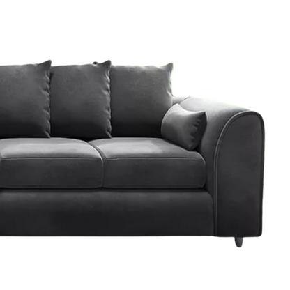 PLUSH VELVET SCATTER BACK L SHAPE SOFA