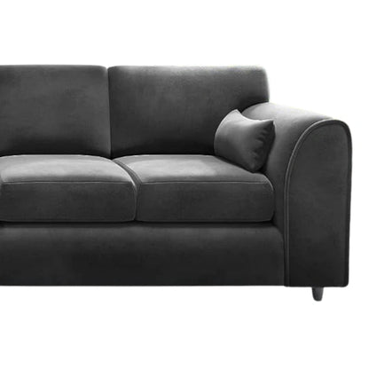 PLUSH VELVET FULL BACK L SHAPE SOFA