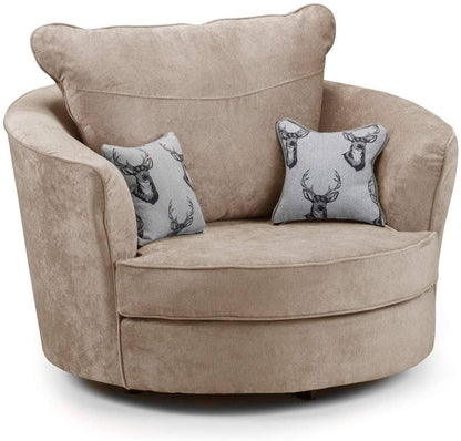 Verona  Fabric Swivel Chair - Gamzo Outlet