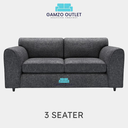 LISBON FABRIC FULL BACK SOFA SET - Gamzo Outlet