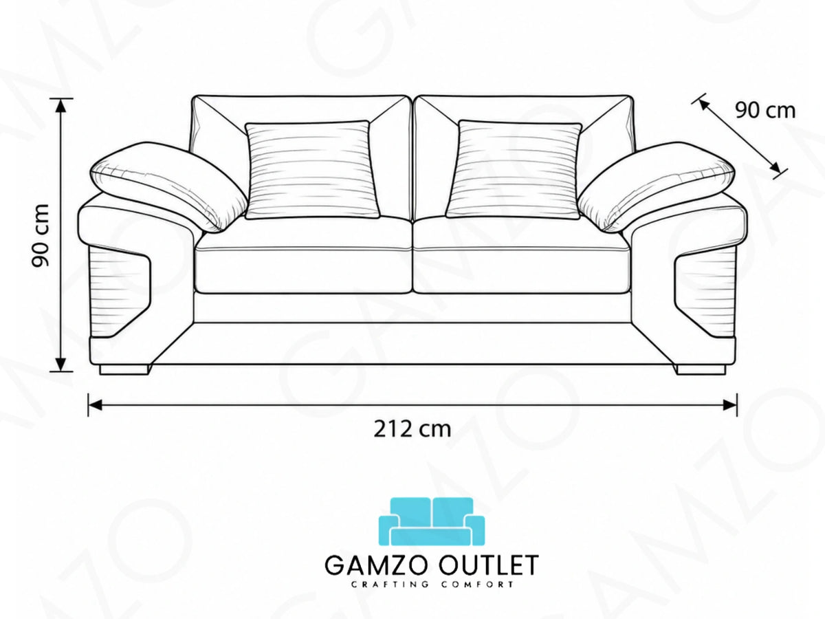 Dino Scatter Back Sofa Set