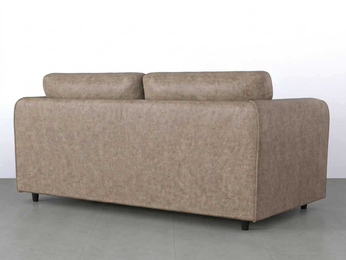 Cream Dillon full back leather sofa set featuring a stylish 3-seater design by Gamzo Outlet.
