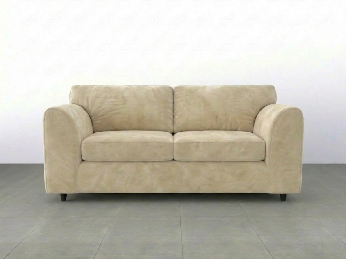 Plush Velvet Fabric Full Back Sofa Set