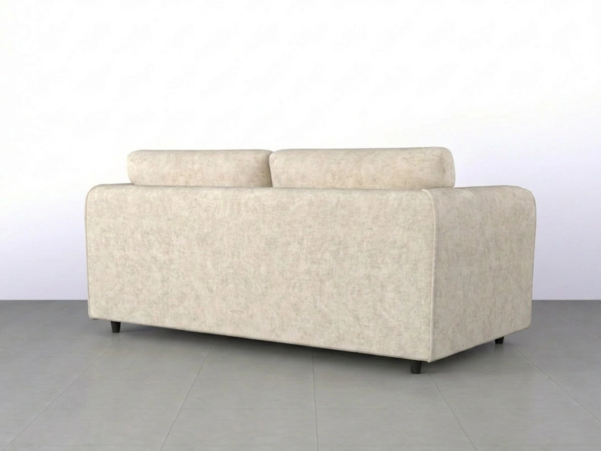 Cream Gamzo Outlet Alaska fabric full back 3-seater sofa set with cushioned back and armrests, modern living room furniture.