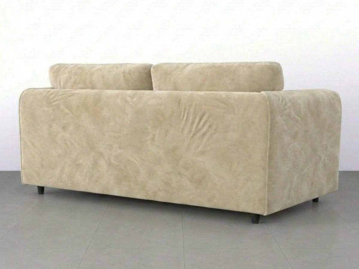 Plush Velvet Fabric Full Back Sofa Set