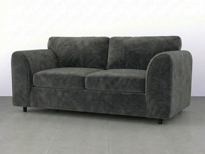 Plush Velvet Fabric Full Back Sofa Set
