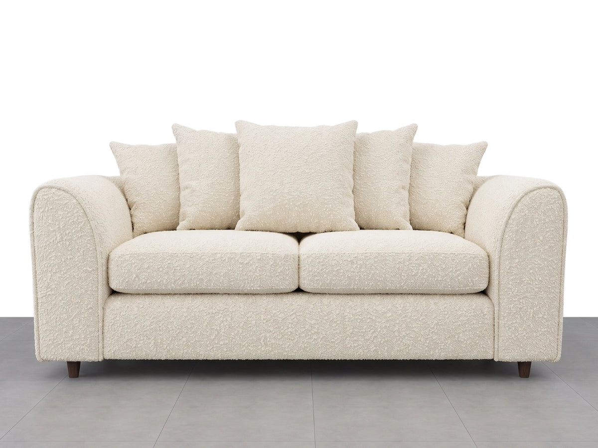 Boucle Fabric Scatter Back Sofa Set