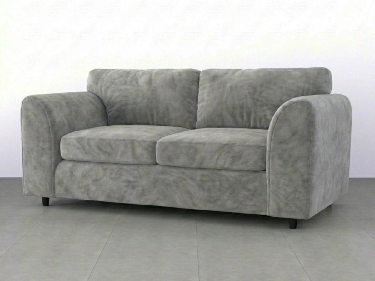 Plush Velvet Fabric Full Back Sofa Set