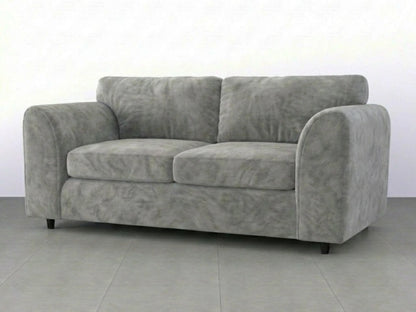 Plush Velvet Fabric Full Back Sofa Set