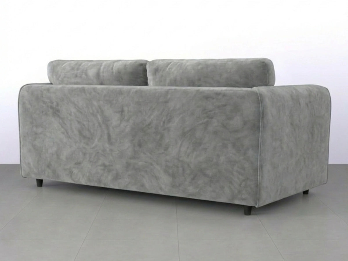 Plush Velvet Fabric Full Back Sofa Set