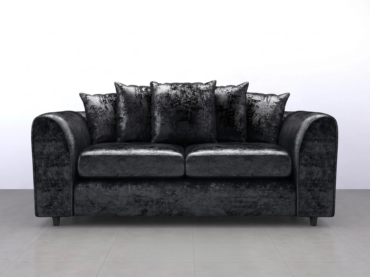 Crushed Velvet Scatter Back Sofa Set