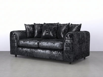 Crushed Velvet Scatter Back Sofa Set