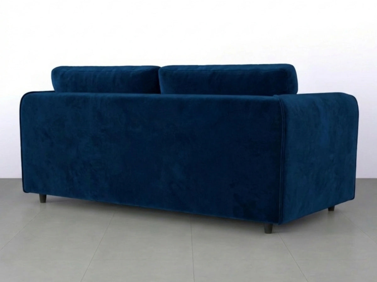 Plush Velvet Fabric Full Back Sofa Set