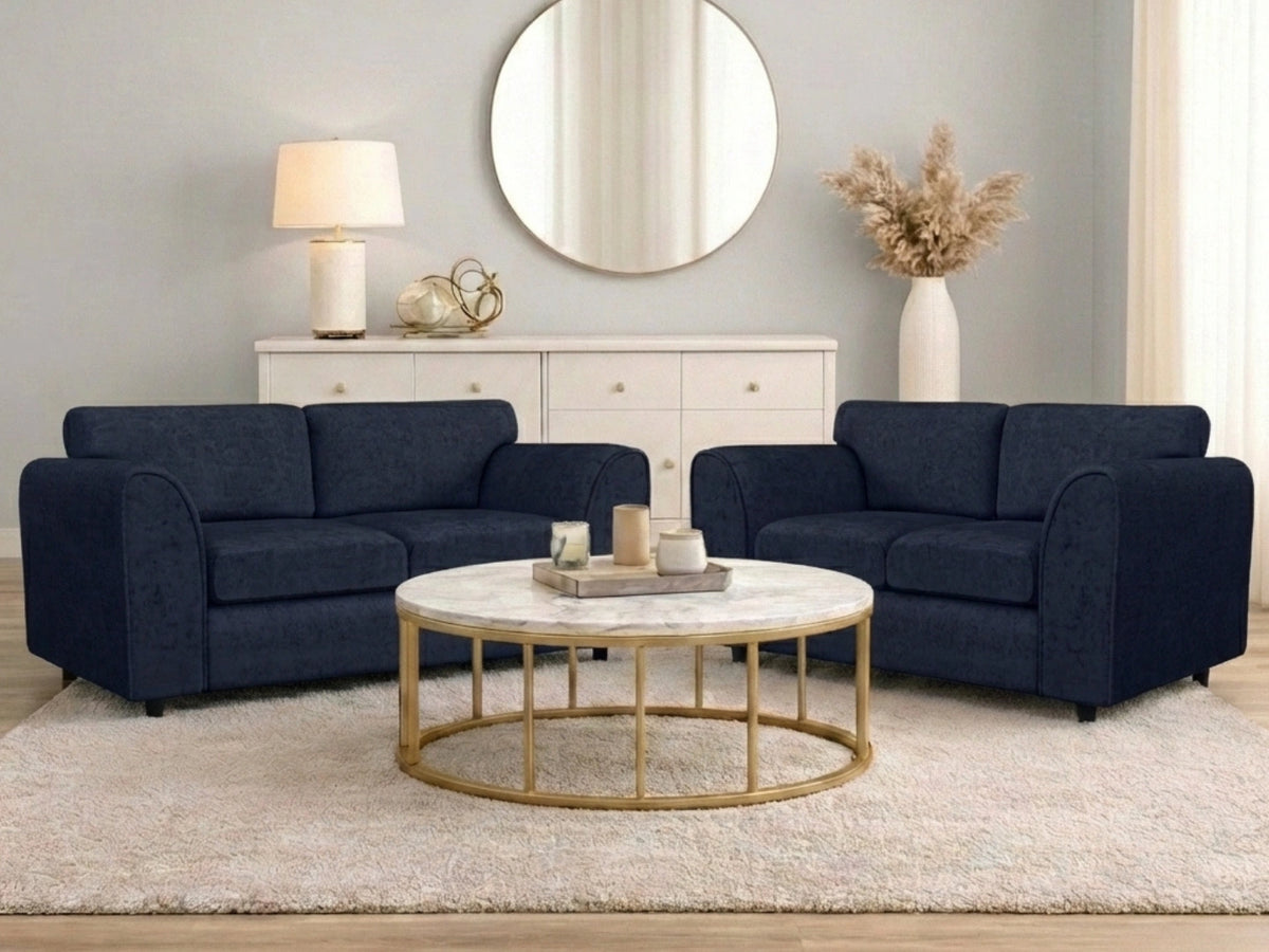 Alaska Fabric Full Back Sofa Set
