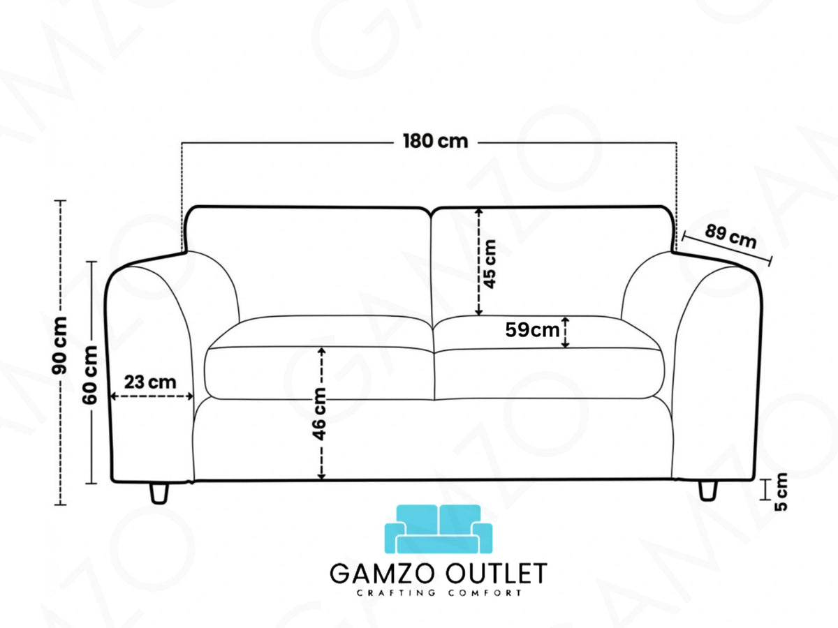 Crushed Velvet Full Back Sofa Set