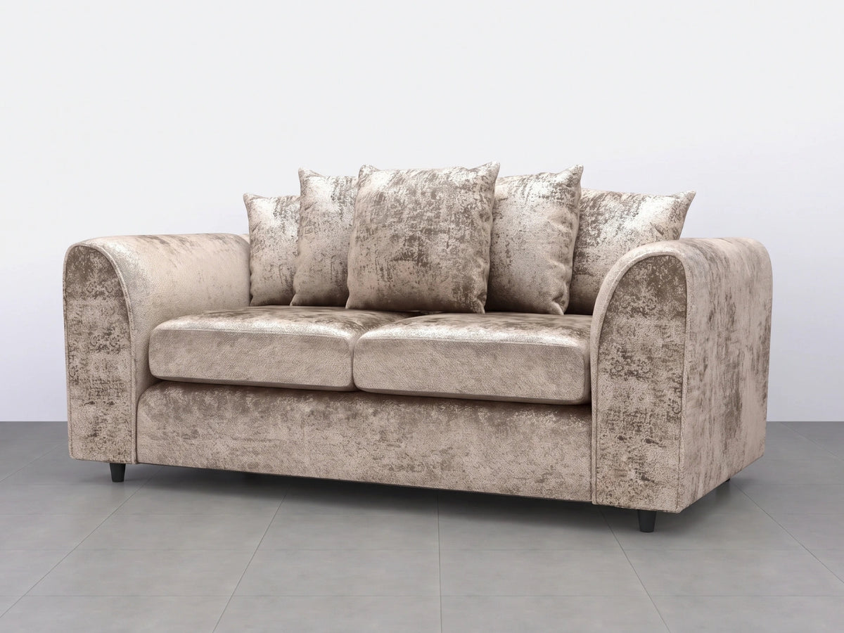 Crushed Velvet Scatter Back Sofa Set