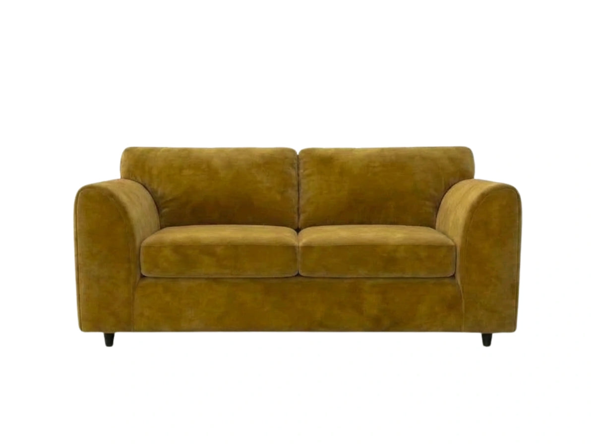 Plush Velvet Fabric Full Back Sofa Set