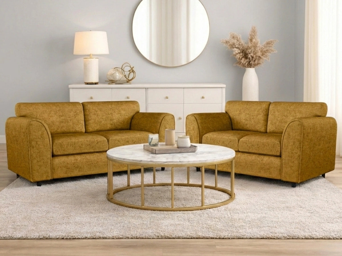 Alaska Fabric Full Back Sofa Set