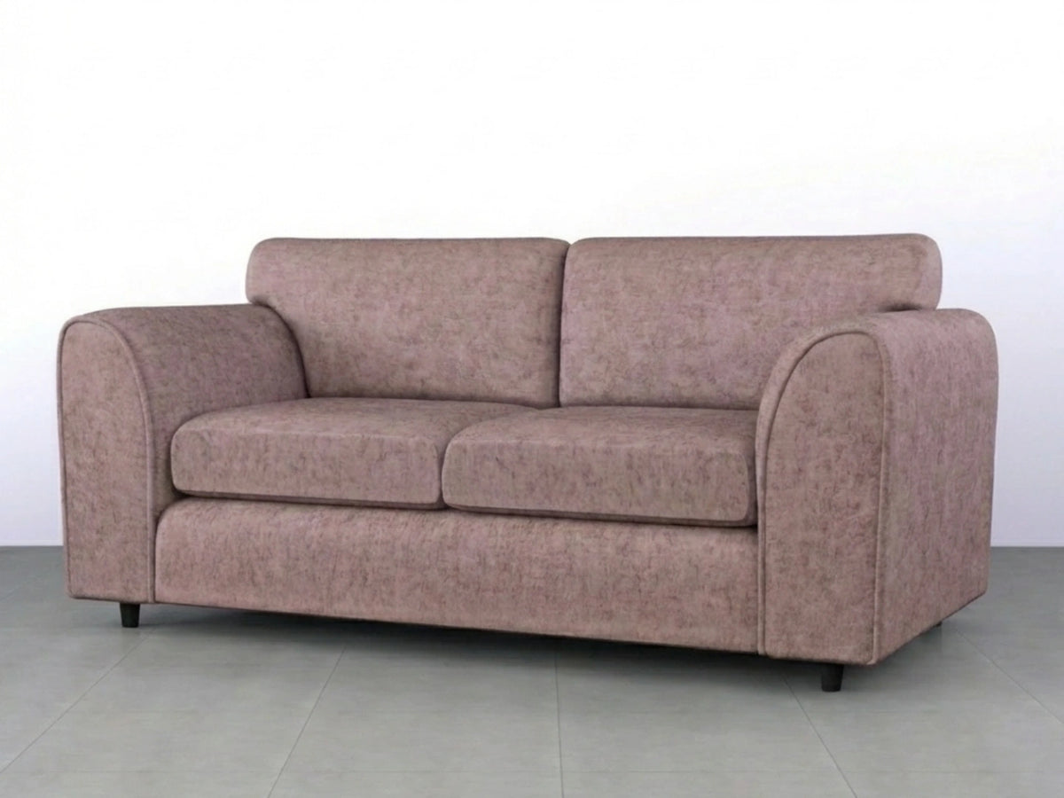Pink 3-seater sofa from Gamzo Outlet's Alaska Fabric Full Back Sofa Set, showcasing plush upholstery and modern design.