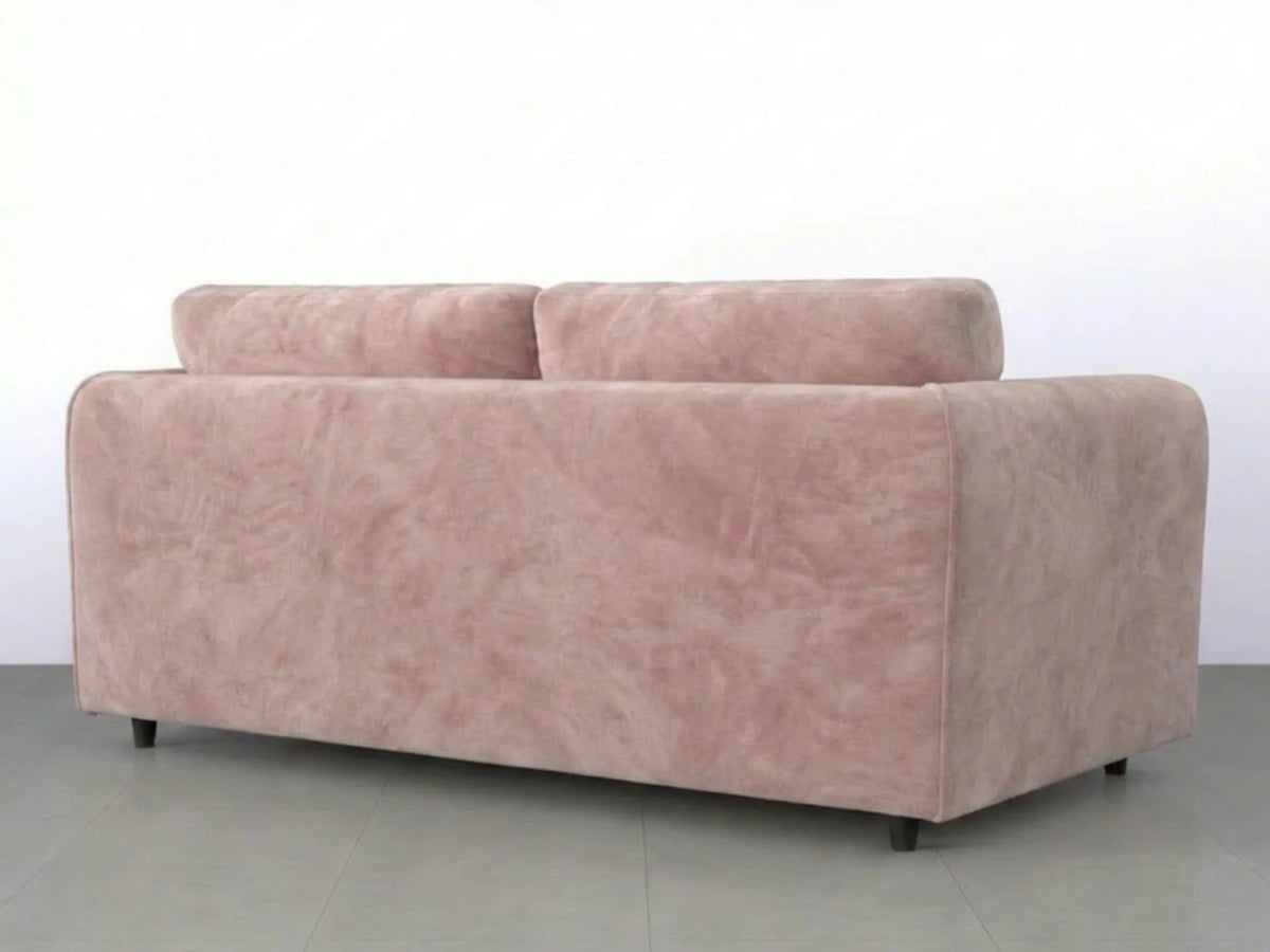 Plush Velvet Fabric Full Back Sofa Set