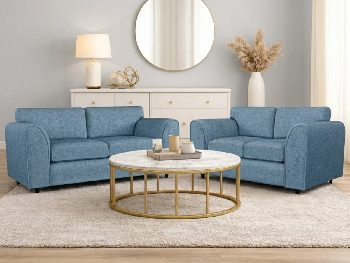 Alaska Fabric Full Back Sofa Set