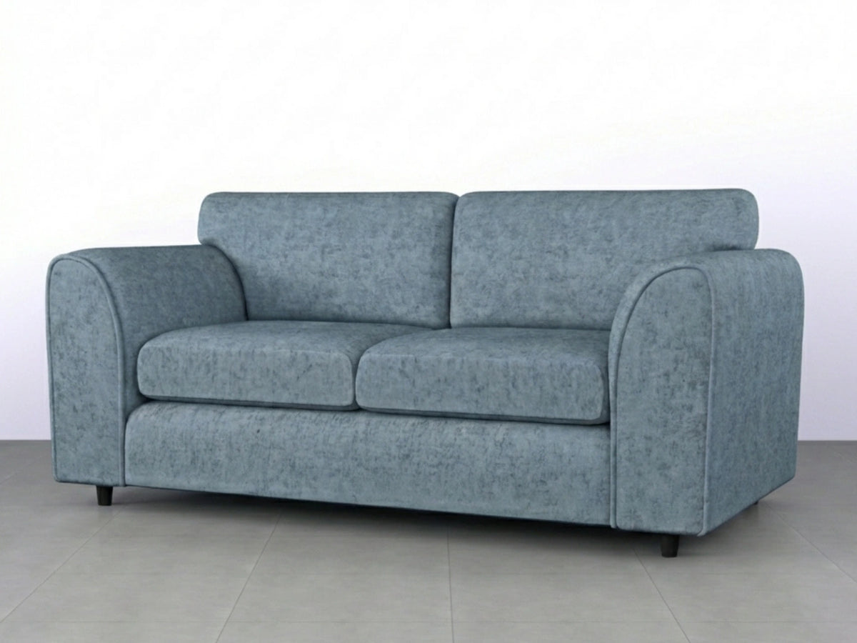 Skyblue Gamzo Outlet Alaska Fabric full back 3-seater sofa set with plush cushions and modern design, ideal for living room comfort.