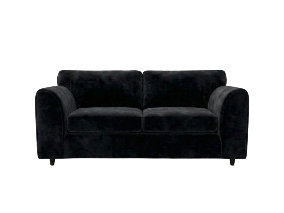 Plush Velvet Fabric Full Back Sofa Set