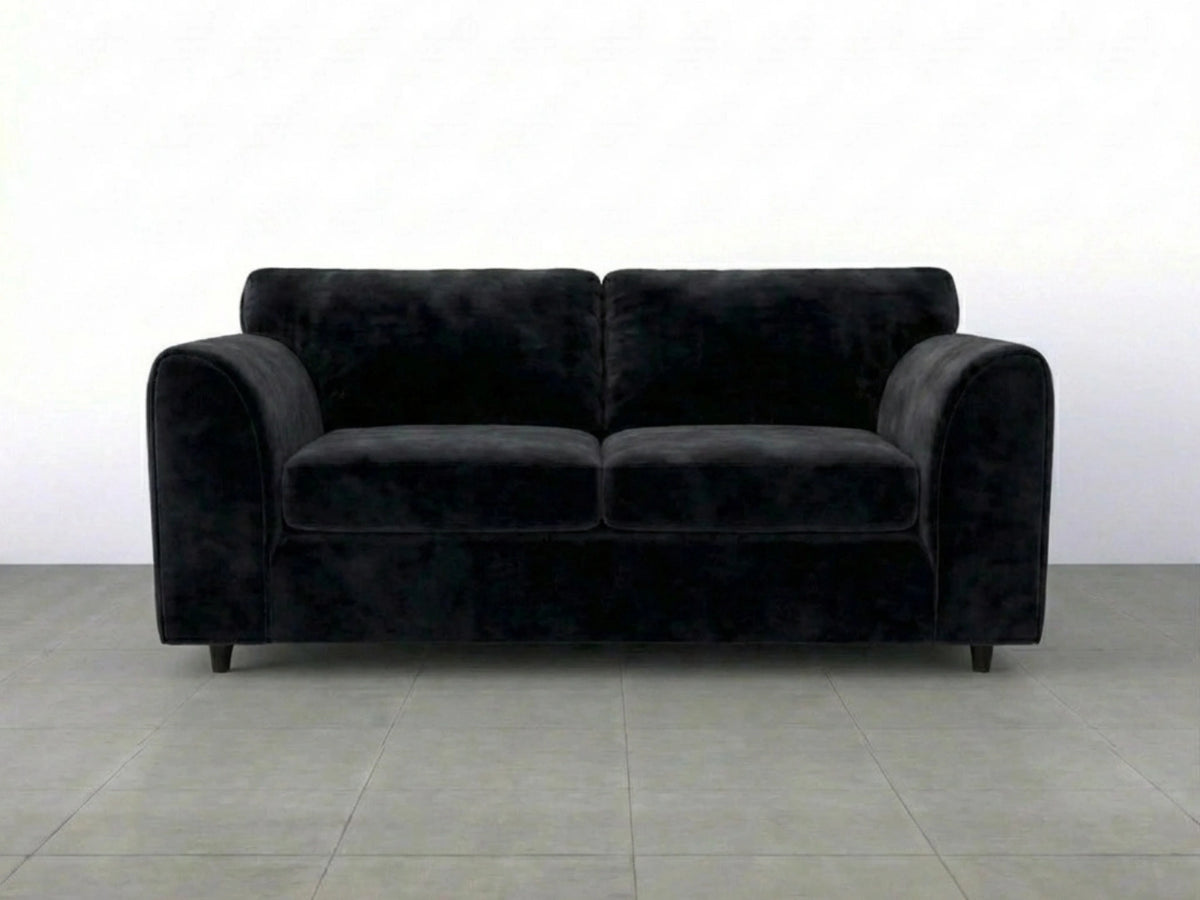 Plush Velvet Fabric Full Back Sofa Set