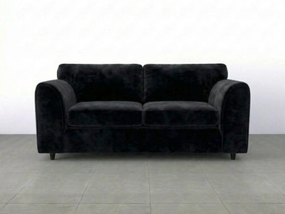 Plush Velvet Fabric Full Back Sofa Set