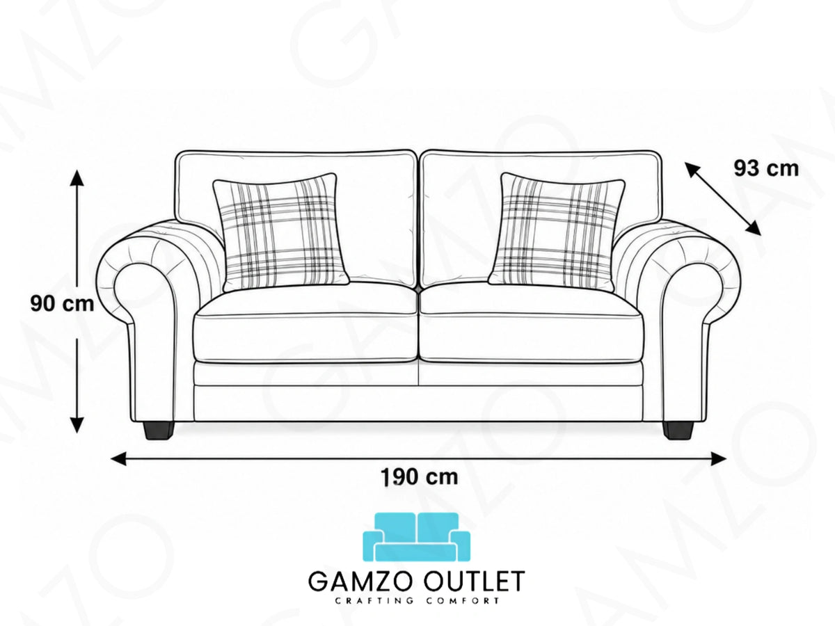 3 Seater Light Grey