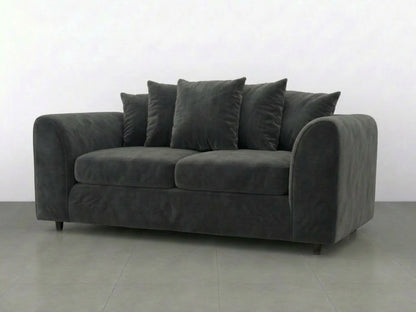 Plush Fabric Scatter Back Sofa Set