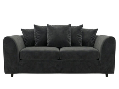 Plush Fabric Scatter Back Sofa Set