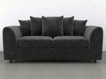 Plush Fabric Scatter Back Sofa Set
