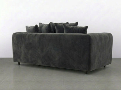 Plush Fabric Scatter Back Sofa Set