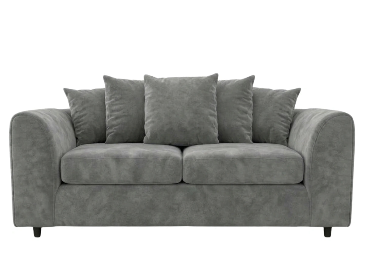 Plush Fabric Scatter Back Sofa Set