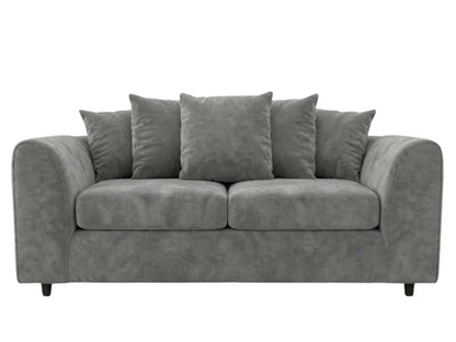 Plush Fabric Scatter Back Sofa Set