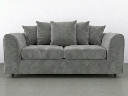 Plush Fabric Scatter Back Sofa Set