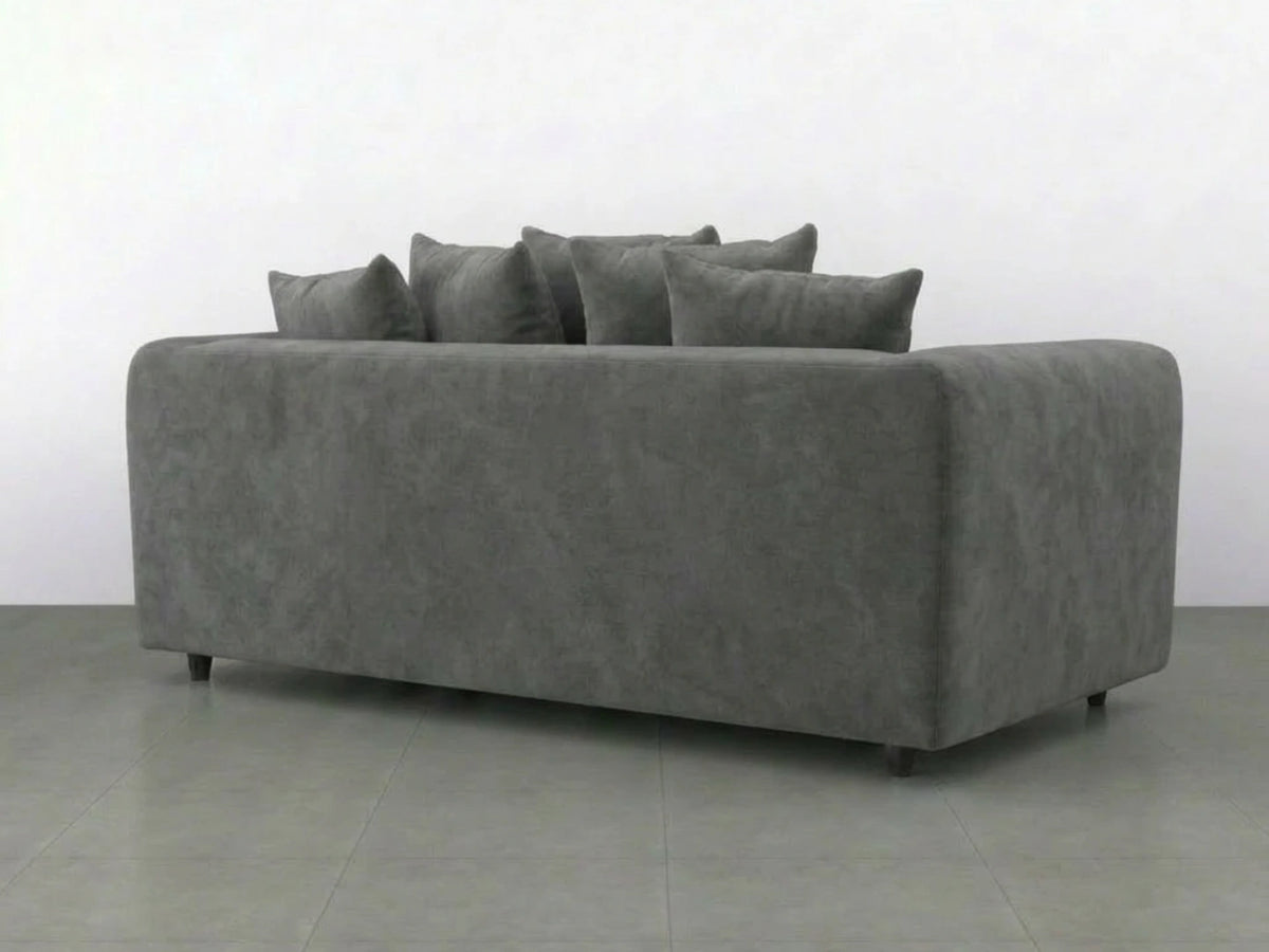 Plush Fabric Scatter Back Sofa Set