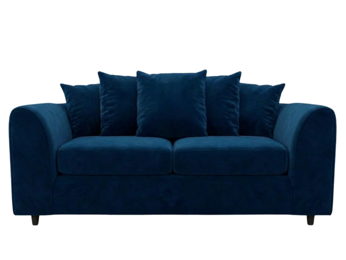 Plush Fabric Scatter Back Sofa Set