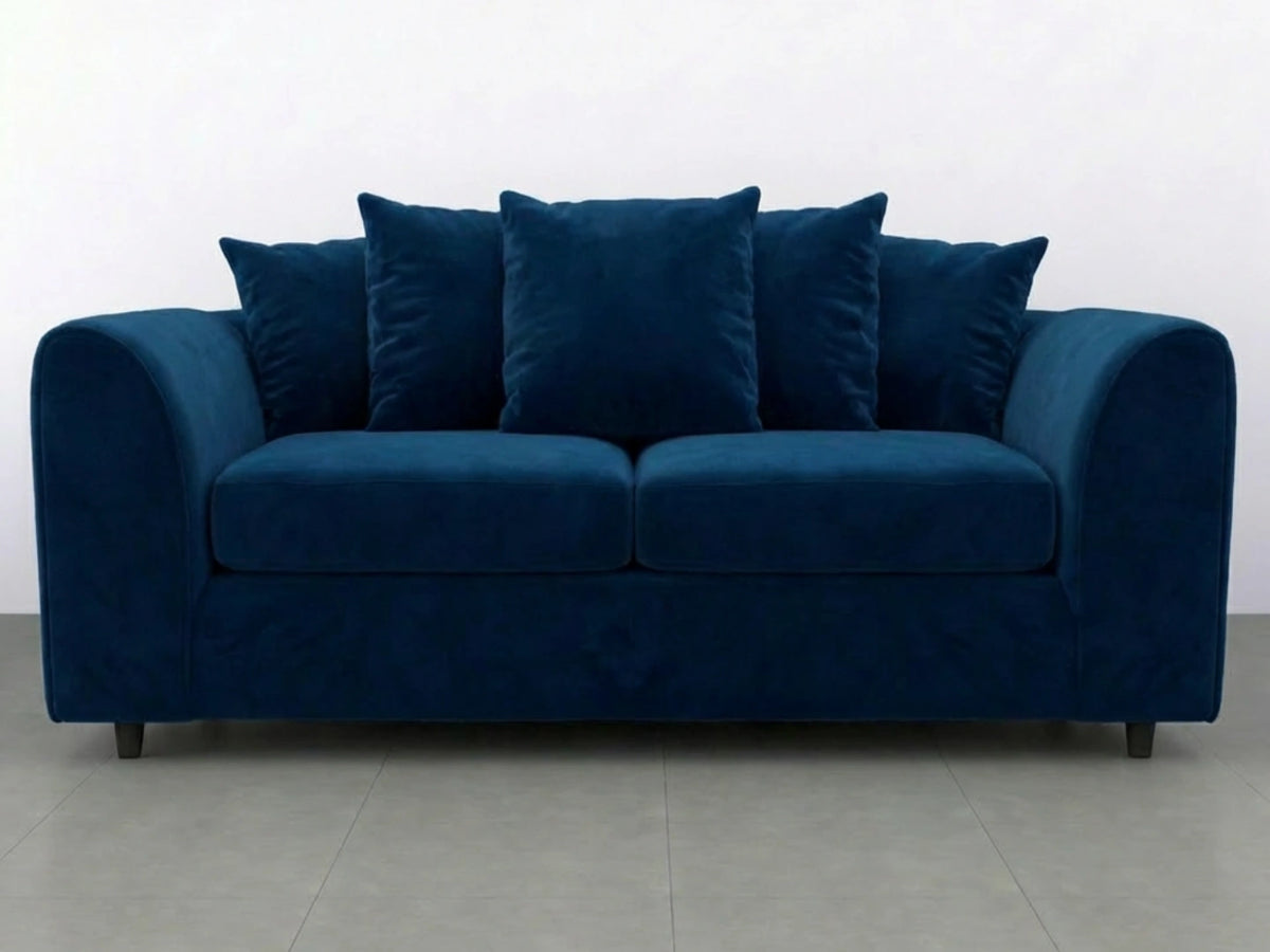 Plush Fabric Scatter Back Sofa Set