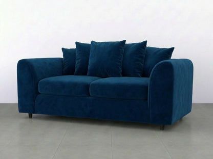 Plush Fabric Scatter Back Sofa Set