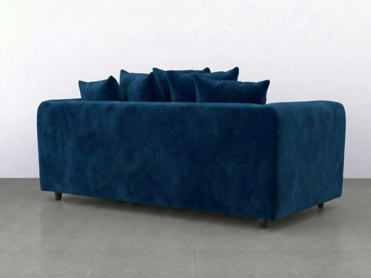 Plush Fabric Scatter Back Sofa Set